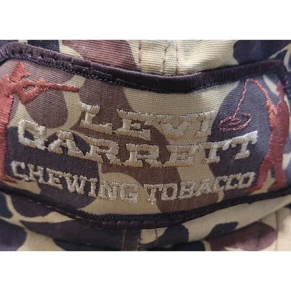 LEVI GARRETT Patch Hat Camo Snapback Made In USA Chewing Tobacco Swingster Cap - Picture 2 of 6